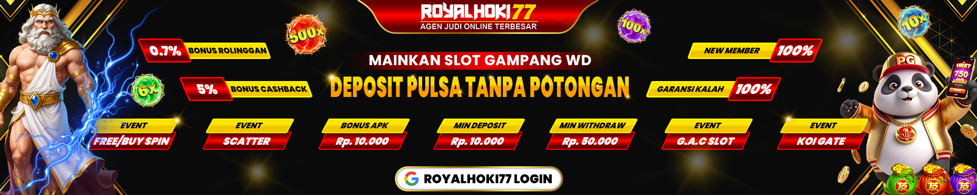 RoyalHoki77 deposit pulsa tanpa potongan